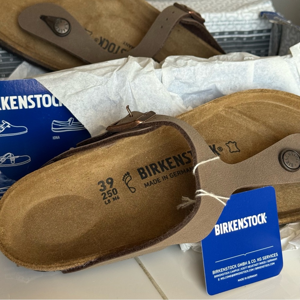 Birkenstock Women's Gizeh Birkibuc Mocha Sandal - Picture 3 of 6